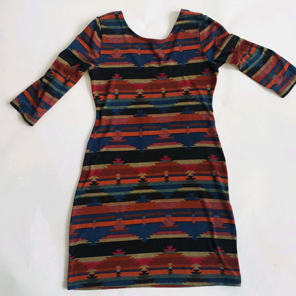 American Rag Southwestern print shift dress XS